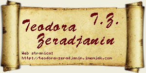 Teodora Žerađanin vizit kartica